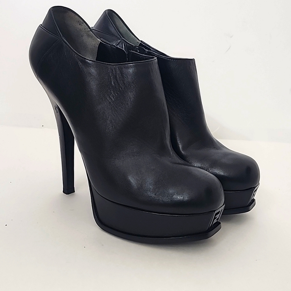 Fendi Black Platform Booties Size 41 - Picture 4 of 12